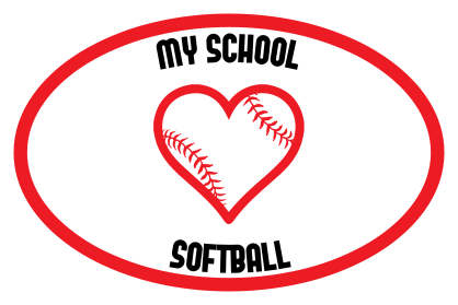 Custom Love Softball Oval Magnet