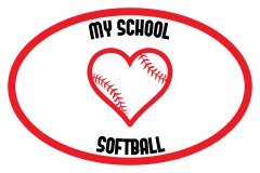 Custom Love Softball Oval Magnet