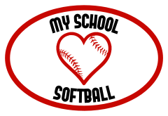 Custom Love Softball Oval Sticker