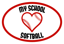 Custom Love Softball Oval Sticker