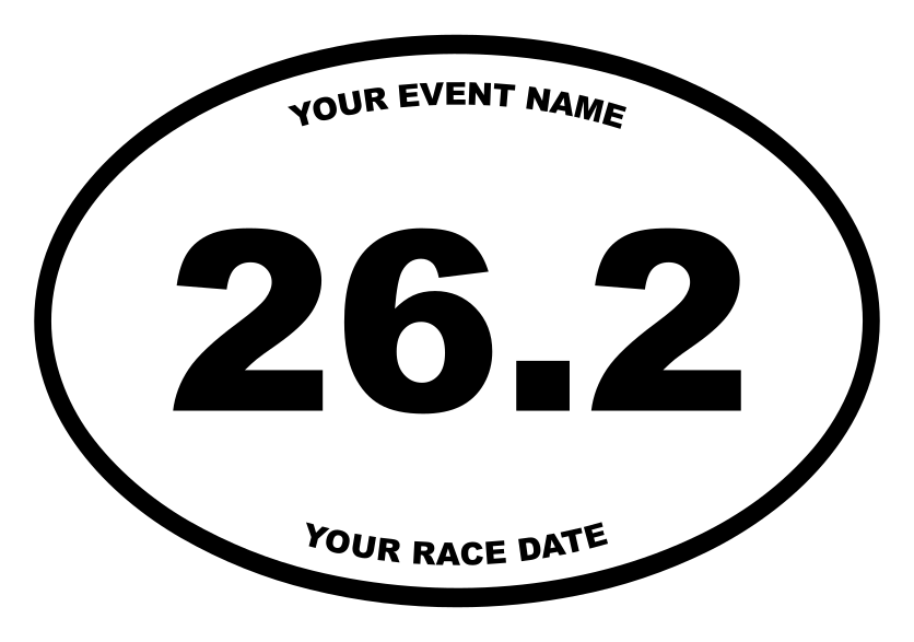 Vinyl Decals - Marathon Run Funny window car TRUCK graphic stickers