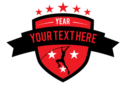 Custom Mens Track Pole Vault Sticker