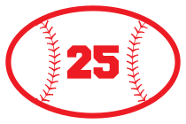 Custom Oval Baseball Magnet with your Number