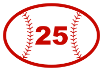 Custom Oval Baseball Sticker with your Number