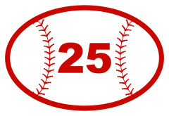 Custom Oval Baseball Sticker with your Number