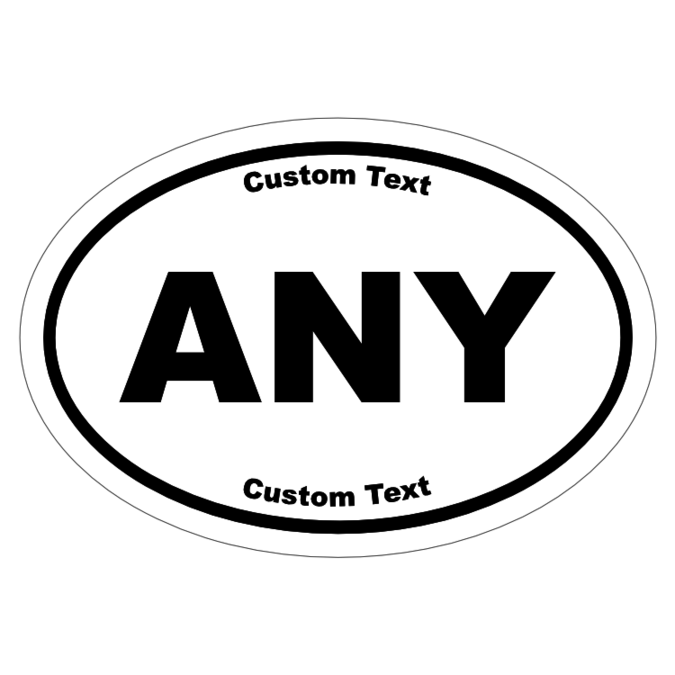 Custom Oval with Your Text