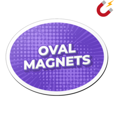 Example of a custom oval magnet