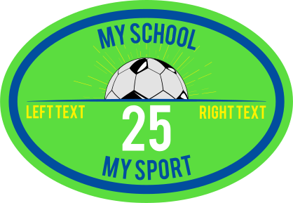 Custom Oval Soccer Burst Sticker