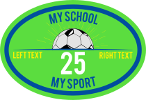 Custom Oval Soccer Burst Sticker