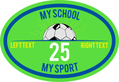 Custom Oval Soccer Burst Sticker