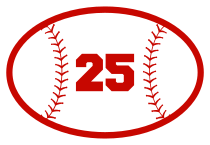 Custom Oval Softball Sticker with your Number