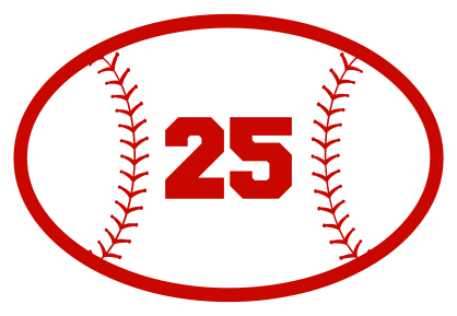 Custom Oval Softball Sticker with your Number