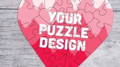Custom Pink Heart Shaped Puzzle