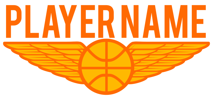 Custom Players Name Basketball Wing Sticker