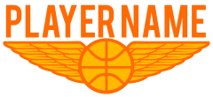 Custom Players Name Basketball Wing Sticker