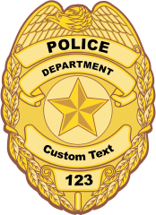 Custom Police Badge Sticker