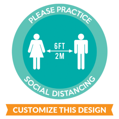 Custom Practice Social Distancing Floor Sticker