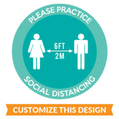 Custom Practice Social Distancing Floor Stickers
