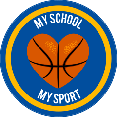 Custom Printed Basketball Heart Circle Sticker