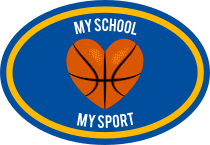 Custom Printed Basketball Heart Oval Sticker