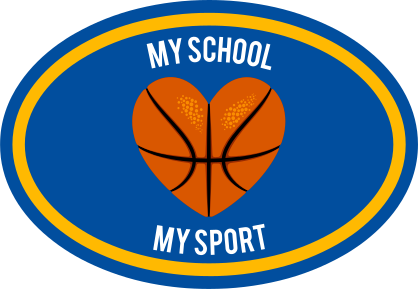 Custom Printed Basketball Heart Oval Sticker