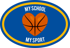 Custom Printed Basketball Heart Oval Sticker