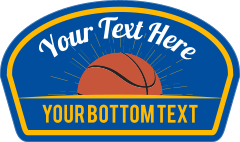 Custom Printed Basketball Shoulder Patch Sticker