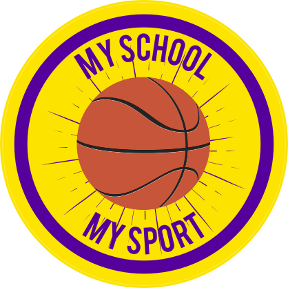 Custom Printed Basketball with Text Circle Sticker