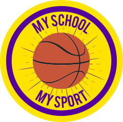 Custom Printed Basketball with Text Circle Sticker