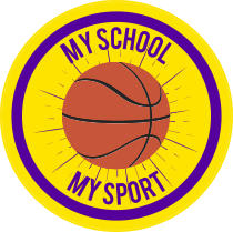 Custom Printed Basketball with Text Circle Sticker