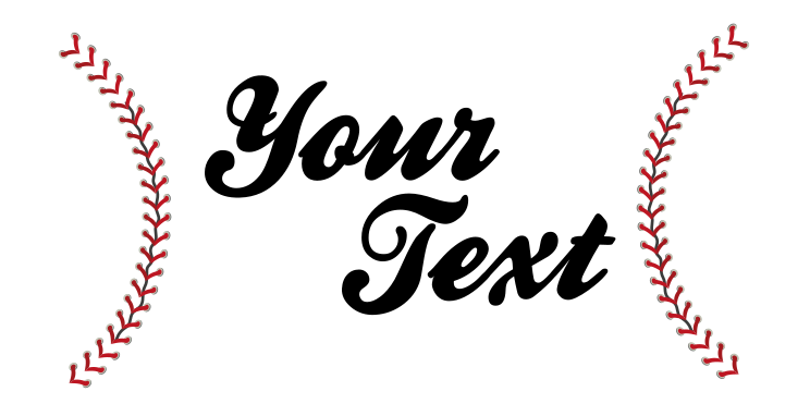 Custom Rectangle Baseball with your Text Magnet