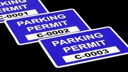 Custom Rectangle Parking Permits