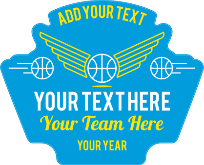 Custom Retro Basketball Patch Sticker