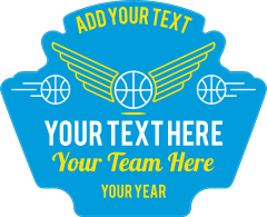 Custom Retro Basketball Patch Sticker