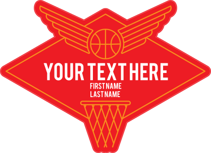 Custom Retro Wing Basketball Diamond Sticker