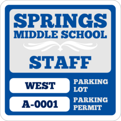 Custom School Employee Square Permits