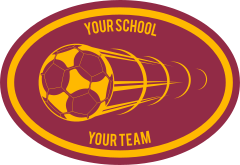 Custom Shooting Left Soccer Ball Oval Sticker