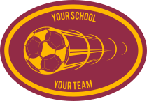 Custom Shooting Left Soccer Ball Oval Sticker