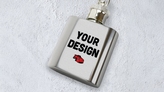 Custom Silver Mini Keychain Flask