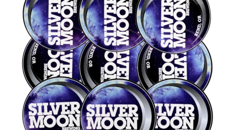 Custom Silver Moon Brewing Circle Stickers
