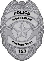 Custom Silver Police Badge Sticker
