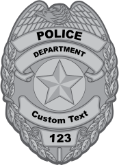 Custom Silver Police Badge Sticker