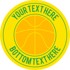 Custom Simple Basketball Circle Sticker