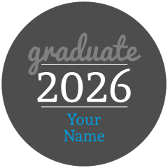 Custom Simple Graduation Circle Sticker