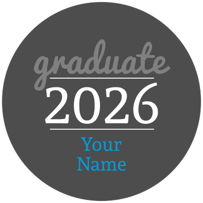 Custom Simple Graduation Circle Sticker