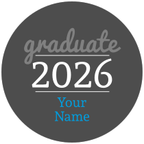 Custom Simple Graduation Circle Sticker