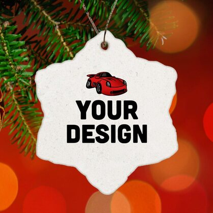 Custom Snowflake Ceramic Ornament