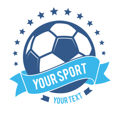 Custom Soccer Ball Banner with Stars