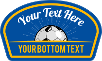 Custom Soccer Burst Patch Sticker
