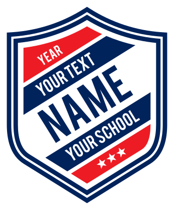 Custom Soccer Shield with Angled Text